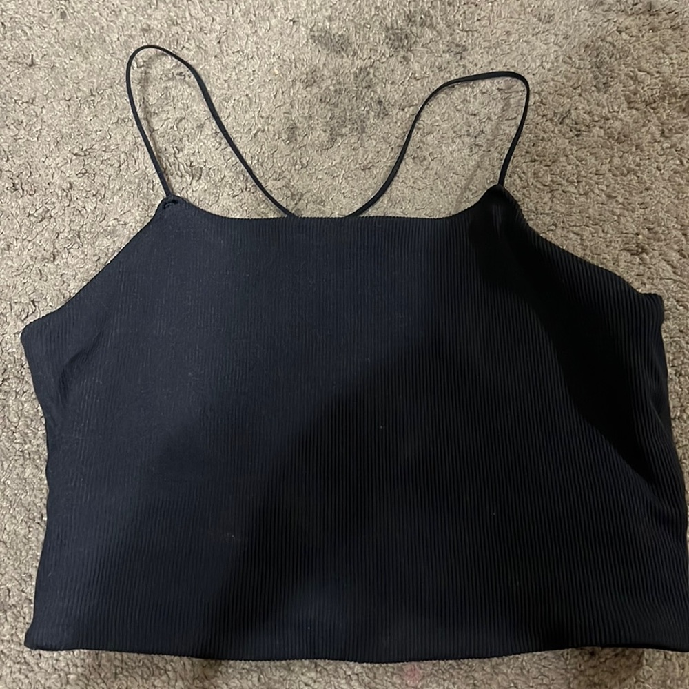 black nike work out top